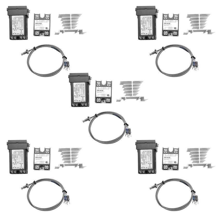 Temperature Controller + Max.40a Ssr + K Thermocouple + Heat Sink