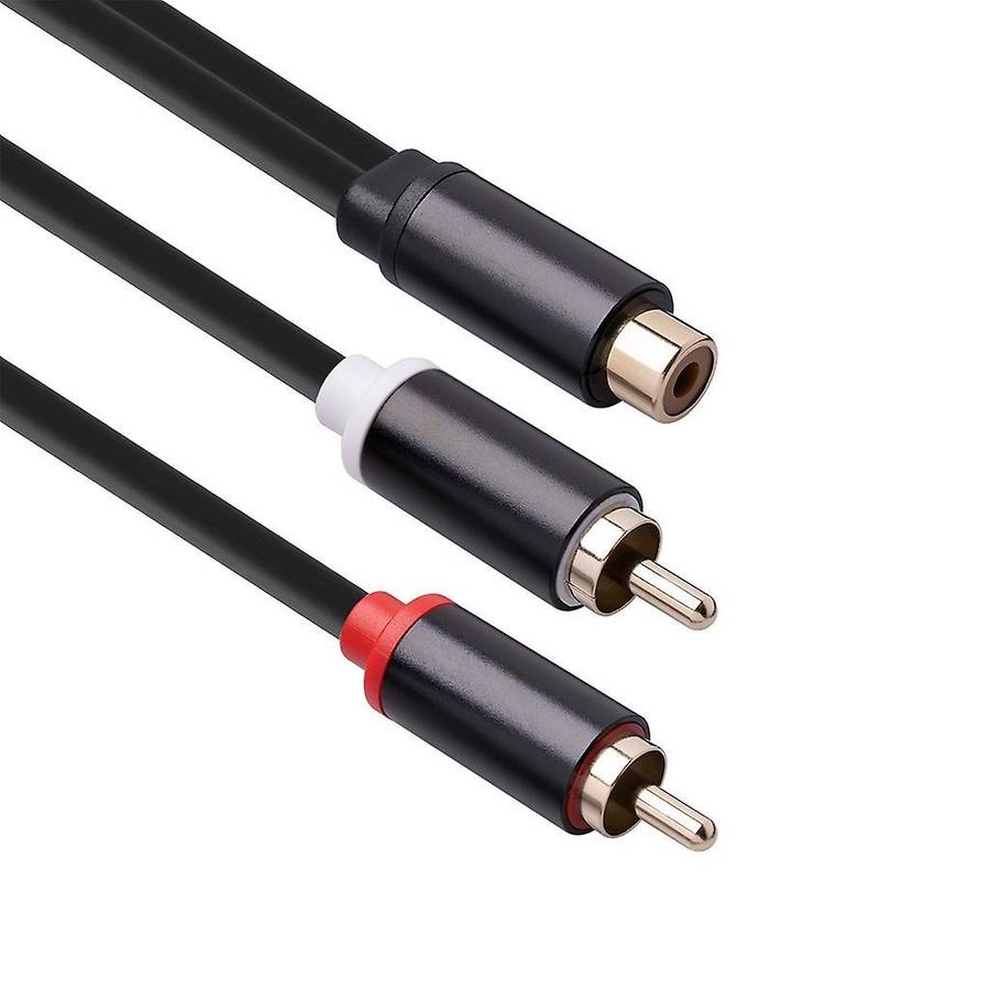 Rca Cable 2 Rca Male to 1 Rca Female Adapter Audio Cable Aux Cable