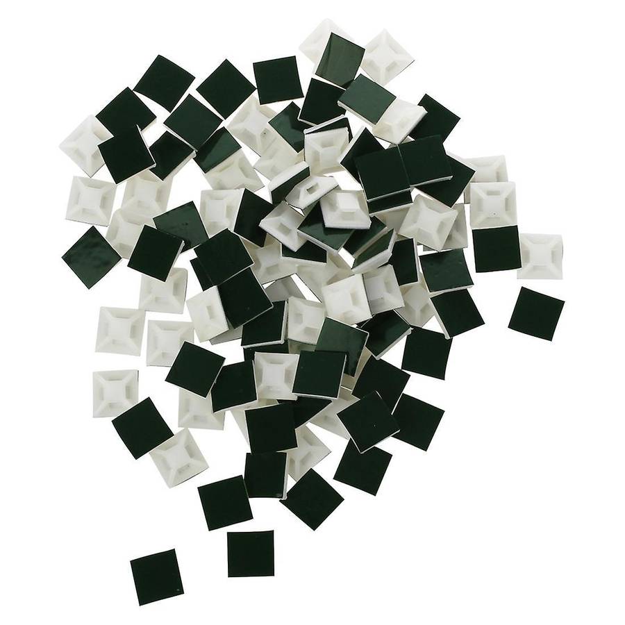 Self-adhesive Plastic Wire Bundle Holder 3mm Cable Tie Mount Base 100pcs