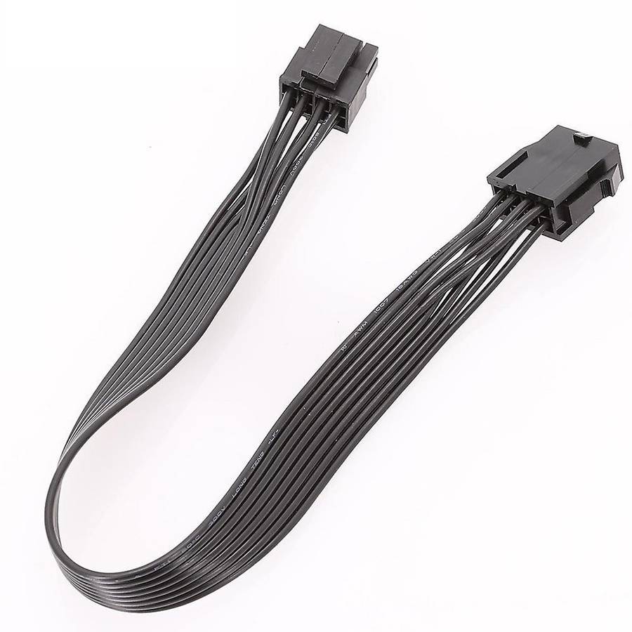 2pcs Computer Cpu 8pin to 4+4 Pin Power Supply Extension Cable 30cm