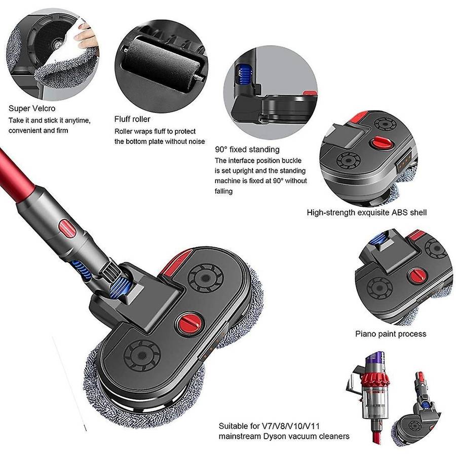 Electric Mopping Head with Led Lights for Dyson V7 V8 V10 V11 V15