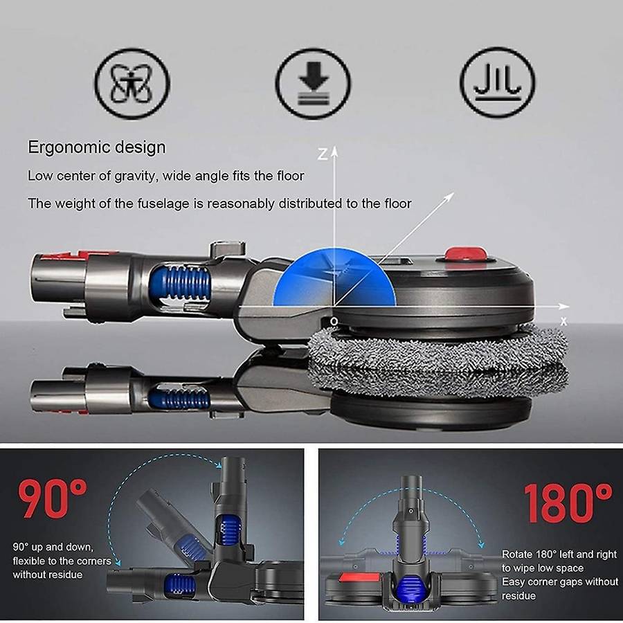 Electric Mopping Head with Led Lights for Dyson V7 V8 V10 V11 V15
