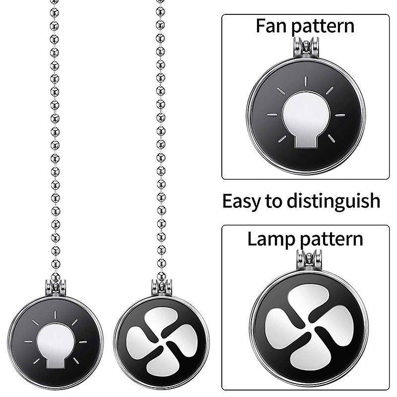 4pcs Light Bulb and Fan Pattern Pull Chain Ceiling Fan Chain Extender