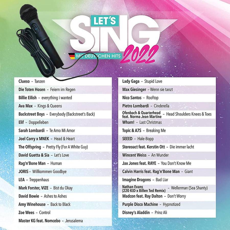 2pcs Let's Sing Song Yousheng Game for Switch Ns Game Console Pc