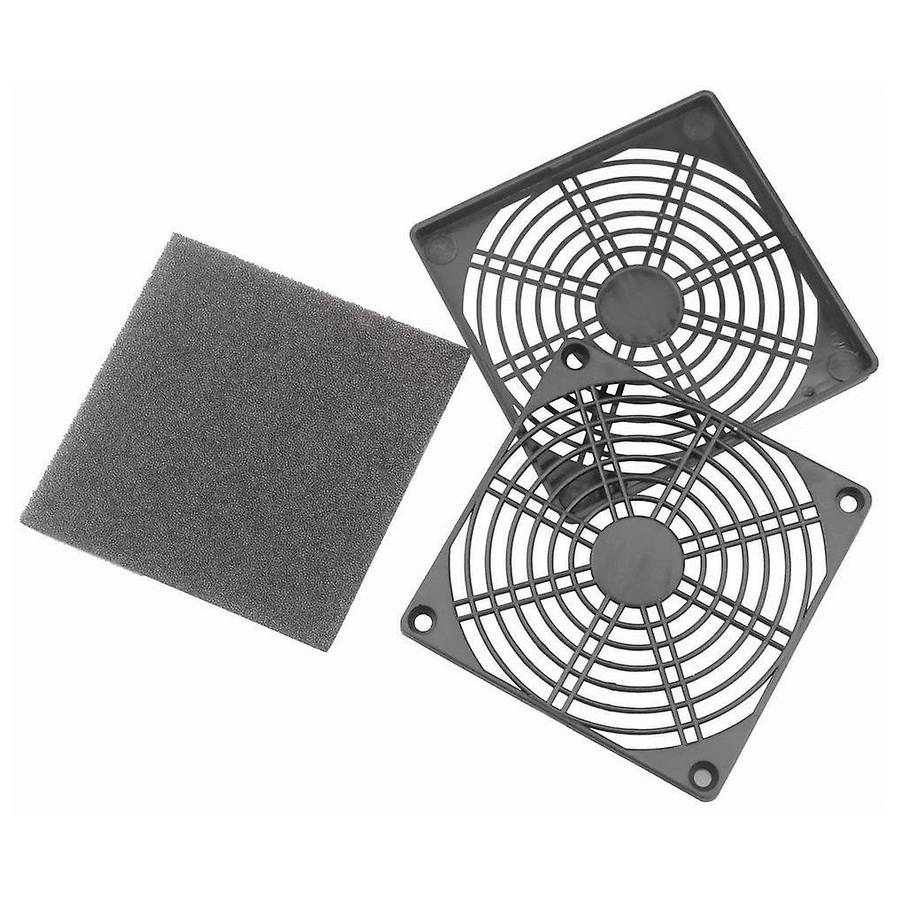 2 Pcs Abs Computer Ventilator Grill 120mm Fan Filter Fan Mesh Cover