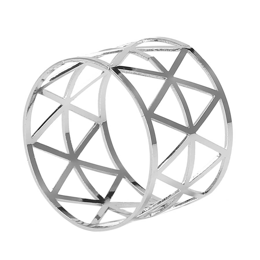 12pcs Hollow Out Napkin Rings Household Metal Napkin Holder Adornment