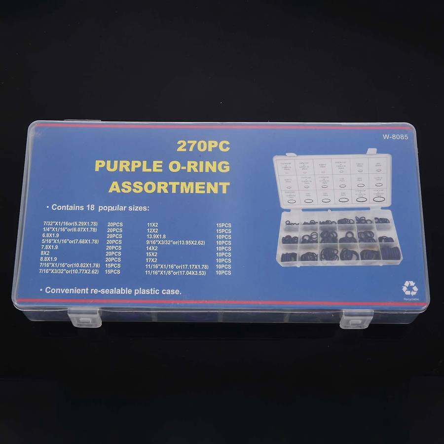 270pcs O-ring Assortment Set Rubber Seal for Hydraulic Pumps