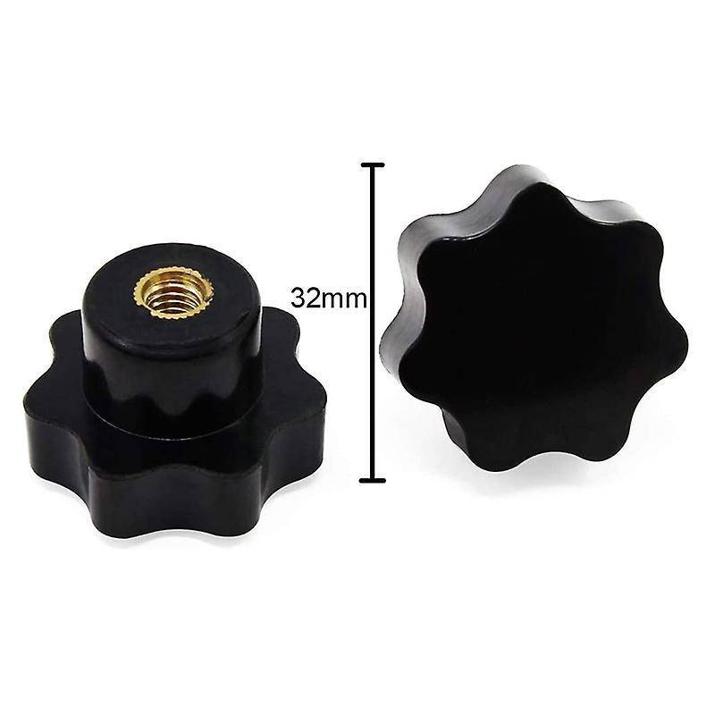 10pcs Knob Grip Star Shape M8 Female Thread Clamping for Machine Tool