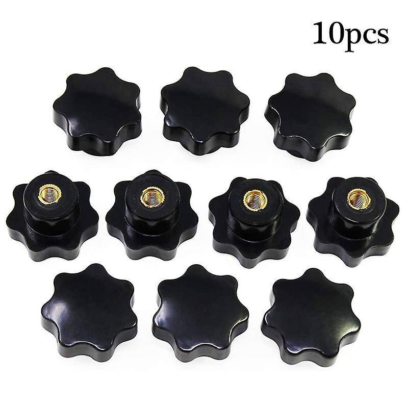 10pcs Knob Grip Star Shape M8 Female Thread Clamping for Machine Tool