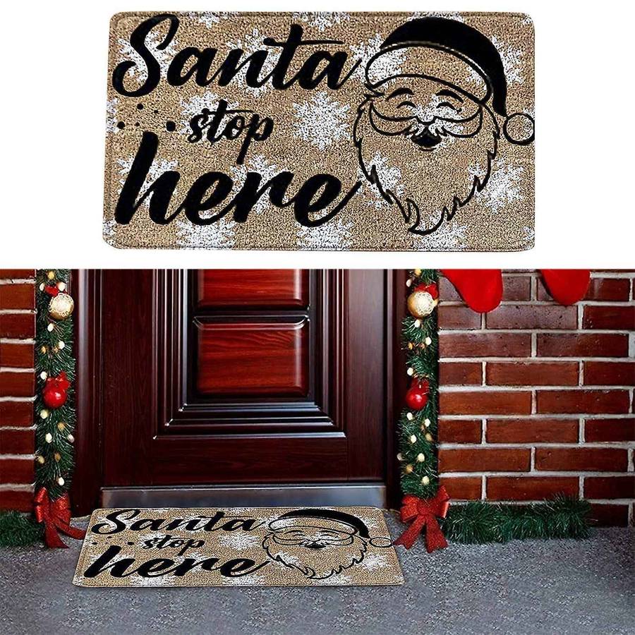 Christmas Doormat Floor Mat Santa Claus Door Mat Outdoor Rug B007