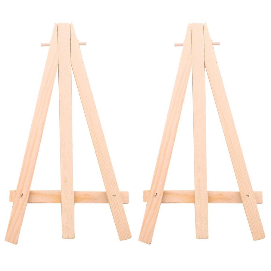 10pcs Mini Wooden Artist Easel-triangle Wedding Table Stand 15 X 8 Cm