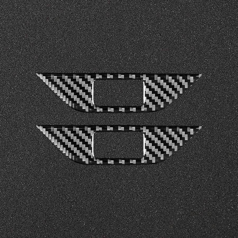 Carbon Fiber Door Lock Button Switch Panel Cover Trim for Land Rover