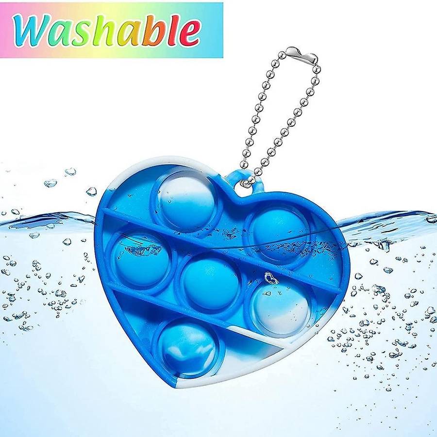 8 Pcs Mini Fidget Sensory Toy Silicone Keychain Toy Decompression
