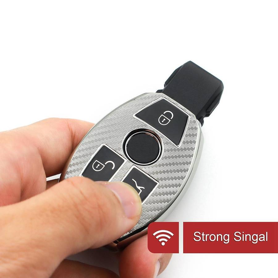 Car Key Case Fob for Benz A B C E S G M V Class Glk Cla Gle,silver