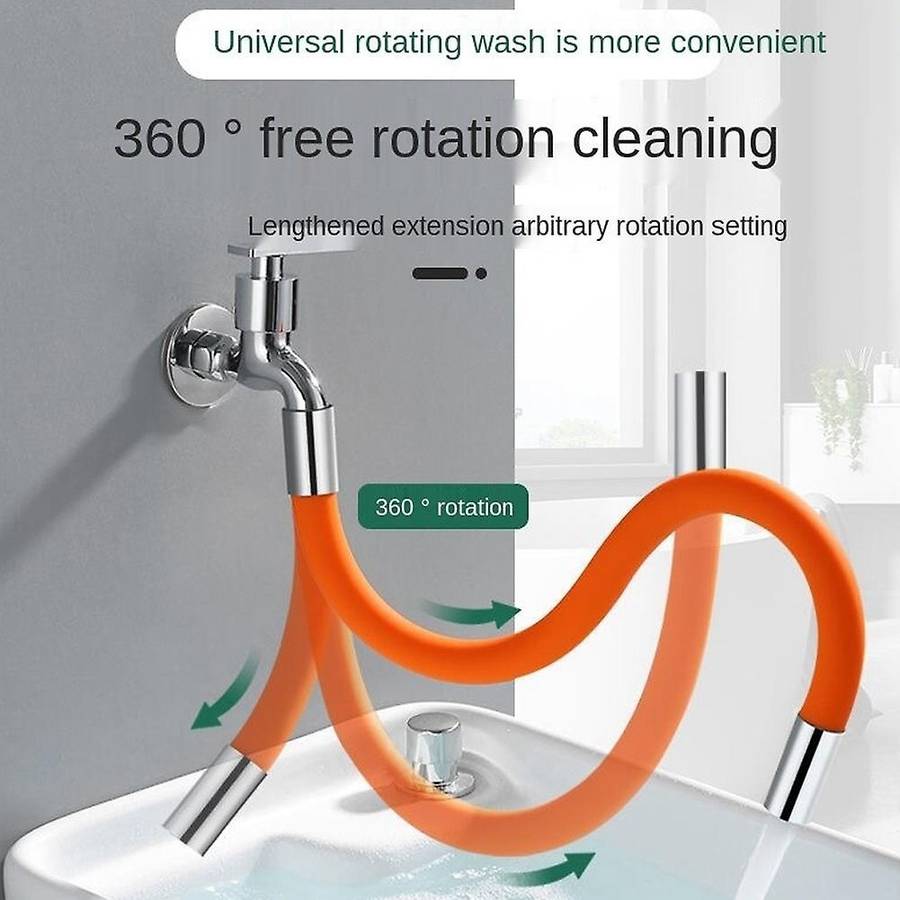 Flexible Hose Silicone Tube 360 Degree Water Tap Extension Hose 30cm