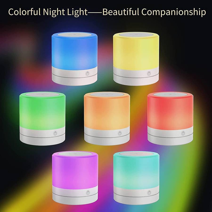 Night Light for Kids,lamp with Press Control Multiple Colors