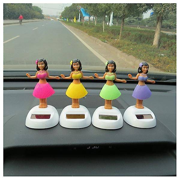 Plastic Solar-powered Dancing Hula Girls (assorted Colors)