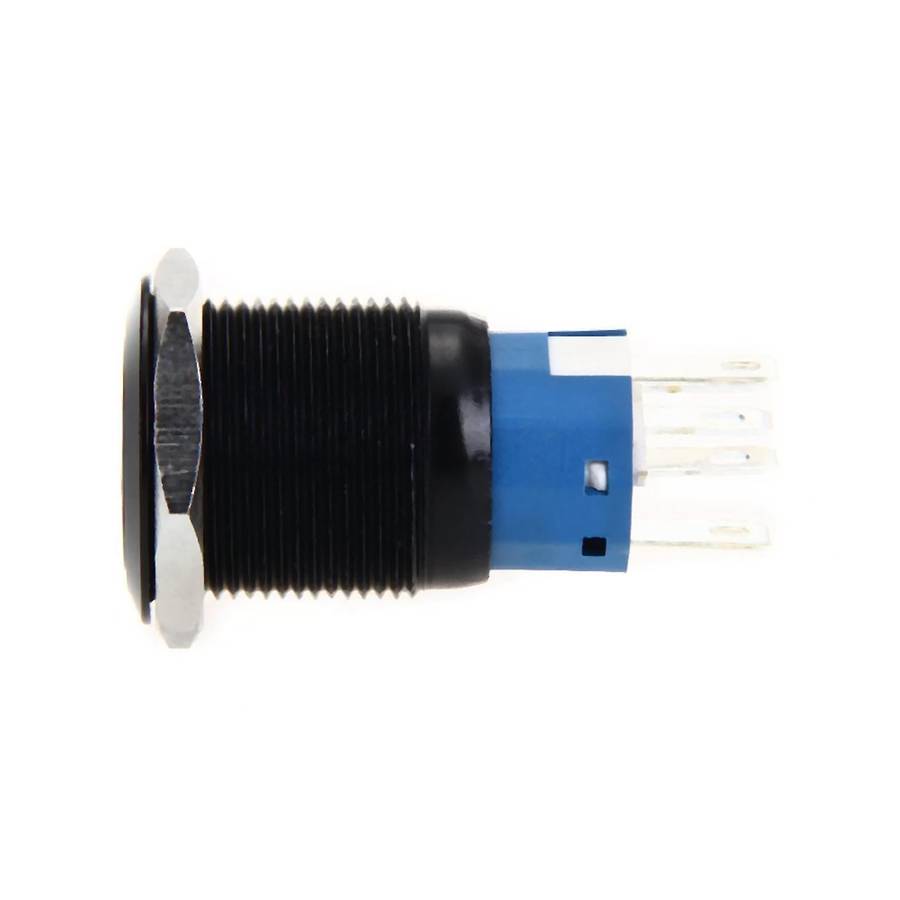 Led Push Button Push Button Switch 12v 19mm Self-locking Switch Black