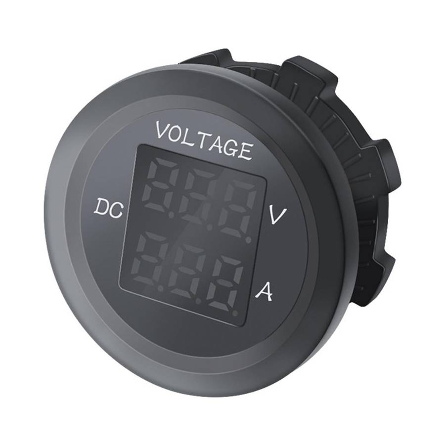 Car Led Digital Voltmeter Dc 12v/24v Led Dual Voltmeter Ammeter Green