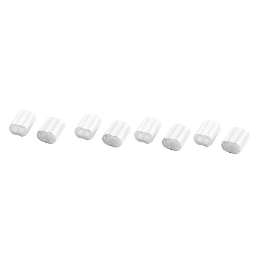 100x Aluminum Crimping Loop Sleeve for 3mm Diameter Wire Rope Cable