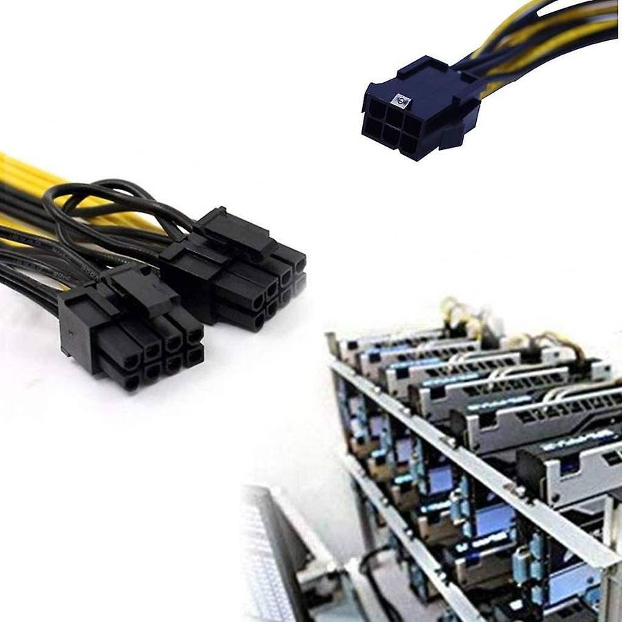 Motherboard Graphics 6 Pin to 8 Pin Pci-e Gpu Vga Hub Power Cable