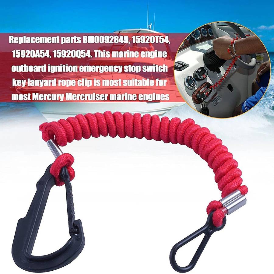 8m0092850 Boat Safety Kill Stop Switch Connector Lanyard Replacement