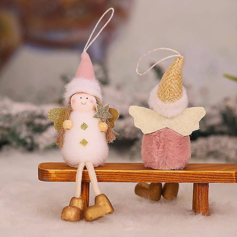 4pcs Christmas Ornaments Lovely Plush Doll Christmas Tree Decor