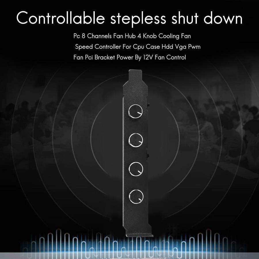 Pc 8 Channels Fan Hub 4 Knob Cooling Fan Speed Controller 12v