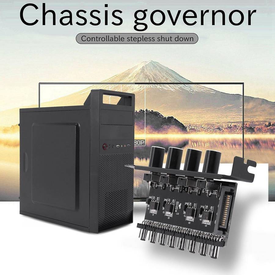 Pc 8 Channels Fan Hub 4 Knob Cooling Fan Speed Controller 12v