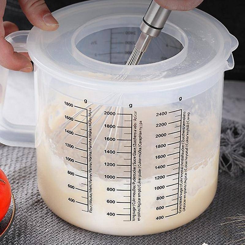 Plastic Ounce Measuring Cups and Mixing Pitcher for Baking with Guard