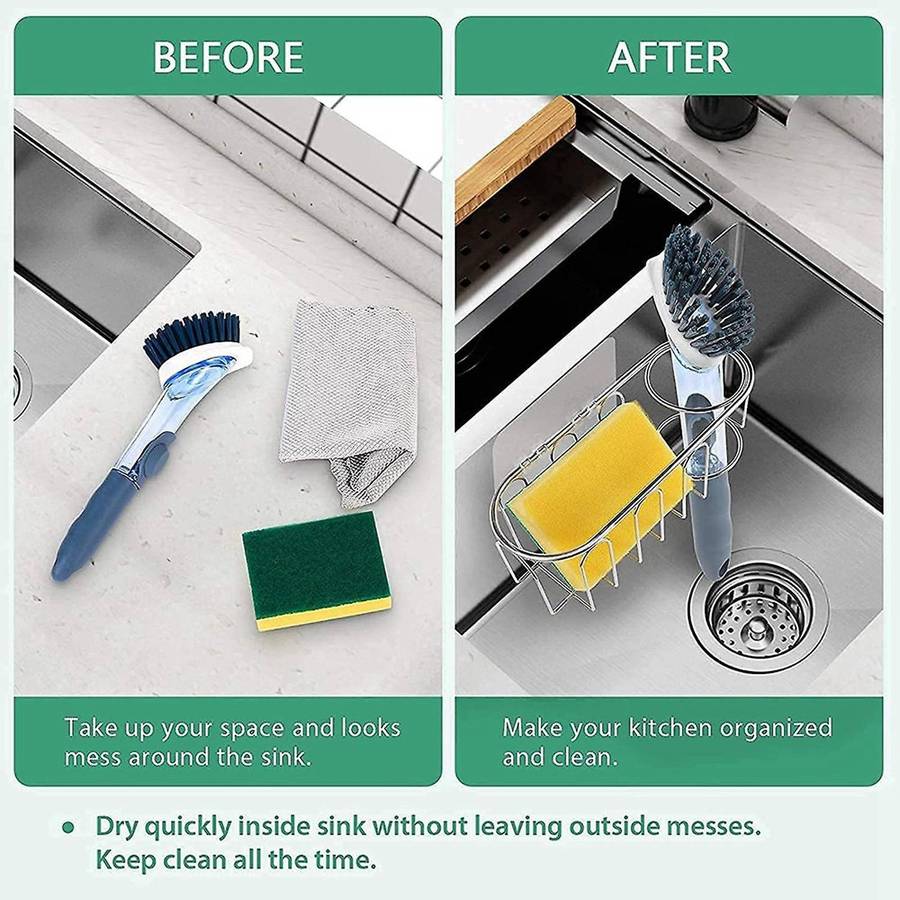 Sink Sponge Holder, Sponge Holder for Kitchen Sink Suction