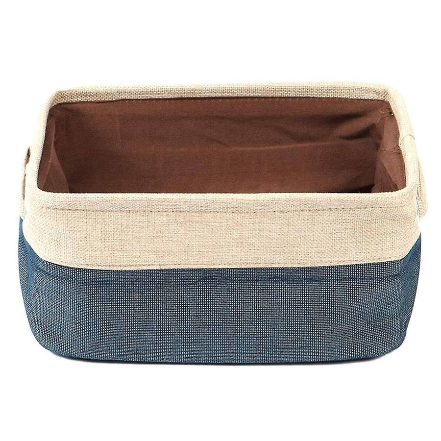 Storage Bins,fabric Storage Basket with Dual Handles Dark Blue S
