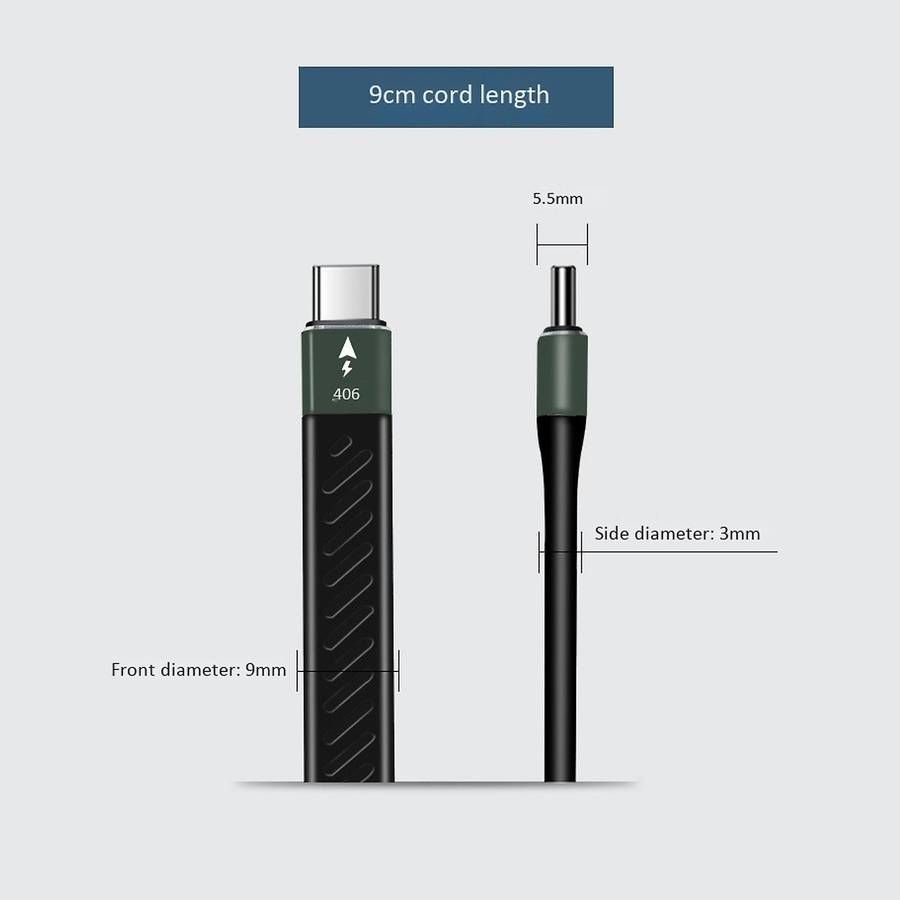 Jeyi Pd 60w 3 40gbps for Macbook Pro Quick Charge Data Cable,9cm