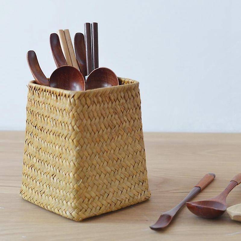 Flower Basket Seagrass Woven Storage Basket for Plants Flower Vase