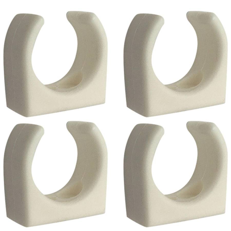 2 Pcs Nylon Ladder Clip Boat Hook Clip for Yacht Boat,white