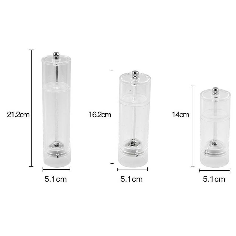 Salt and Pepper Grinder Clear Acrylic for Kitchen Accessories, M