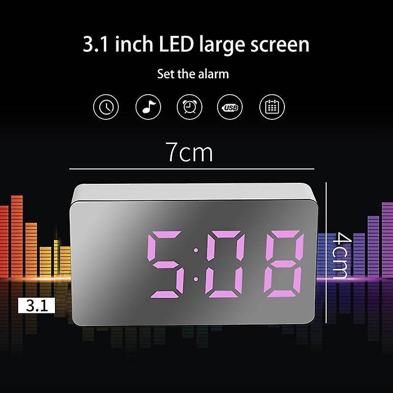 Mini Desk Alarm Clock Digital Travel Clocks for Home Decor,green