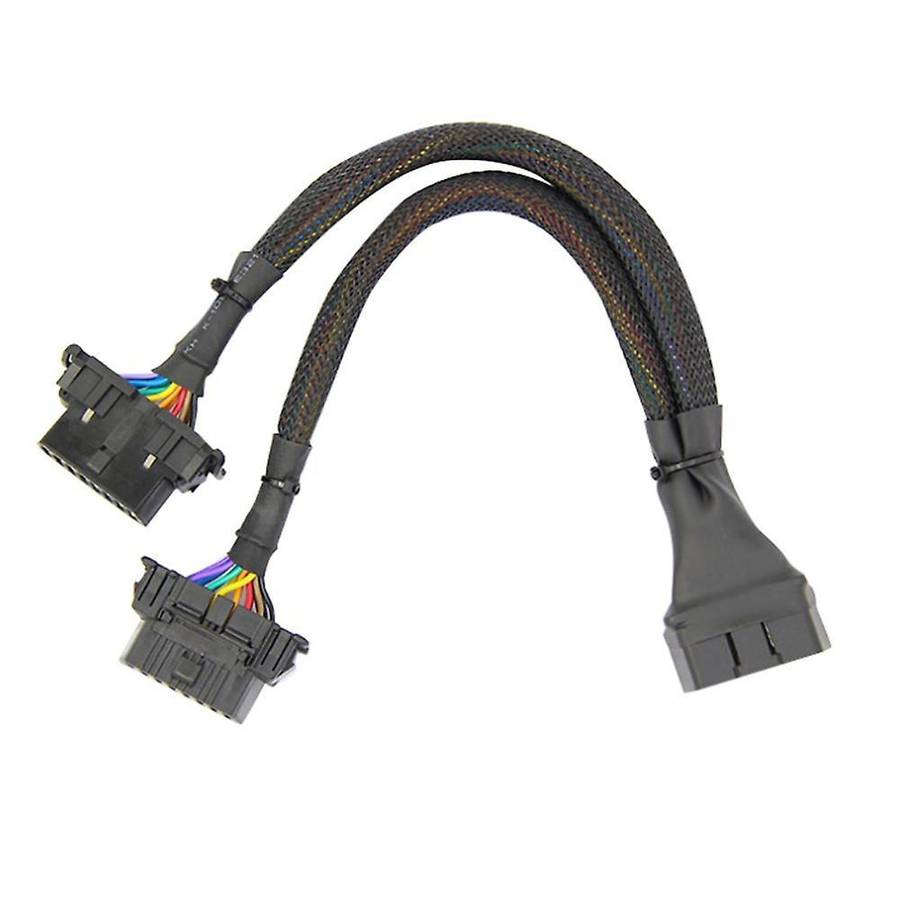 1x Male and 2x Female Extension Cable Adapter (1ft/30cm) (1pack)