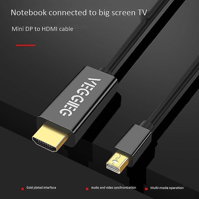 Veggieg Mini Displayport to for Hdmi Cable In Black(1.5meter)