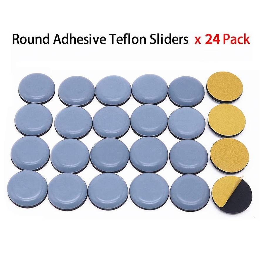 24pcs 25mm Furniture Glides for Furniture Easy Movers (round)