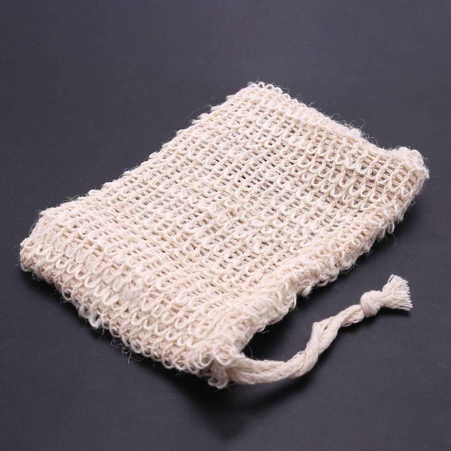 15 Packs Of Soap to Exfoliate Natural Flax Soap Bag