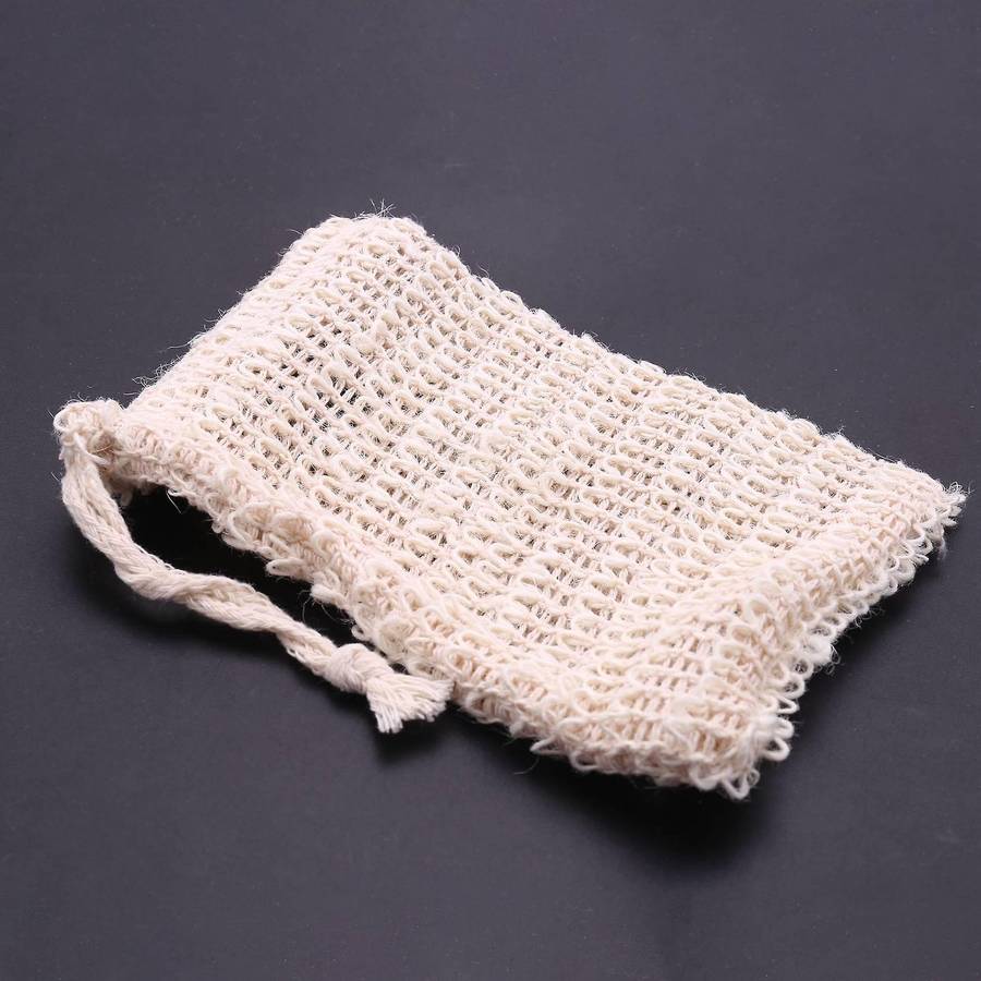 15 Packs Of Soap to Exfoliate Natural Flax Soap Bag