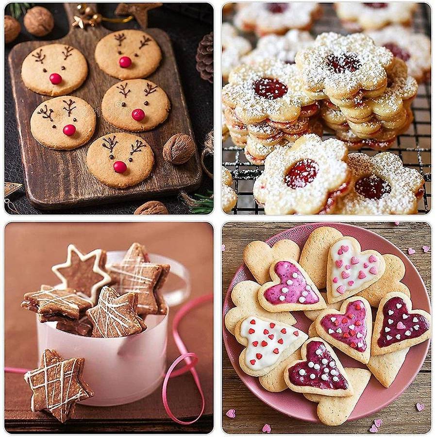 25pcs Stainless Steel Cookie Cutters Shape Biscuit Baking Metal Molds