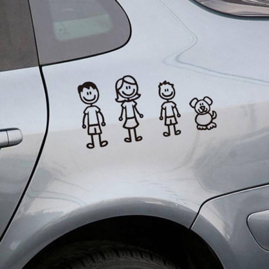 10 Stck Autoaufkleber Glcksaufkleber Stickers Fr Fenster(schwarz)