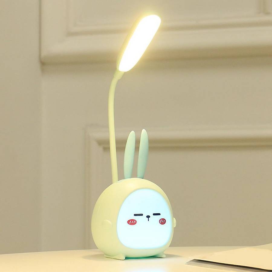 Portable Led Desk Lamp Foldable Light Cute Cartoon Desk Lamp Grey
