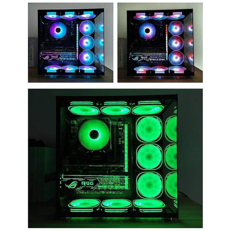 Coolmoon Computer 5v/4pin Aluminum Rgb Color Light Strip Color Lamp