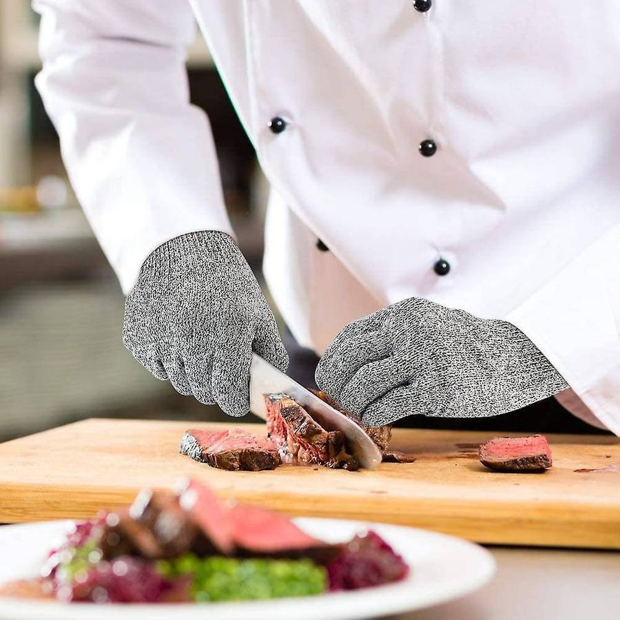 2 Pairs Cut Resistant Gloves Food Grade Level 5 ,for Oyster (large)