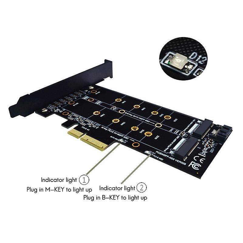 M.2 Nvme Ssd Ngff to Pcie X4 Adapter Card M Key-b Dual Interface
