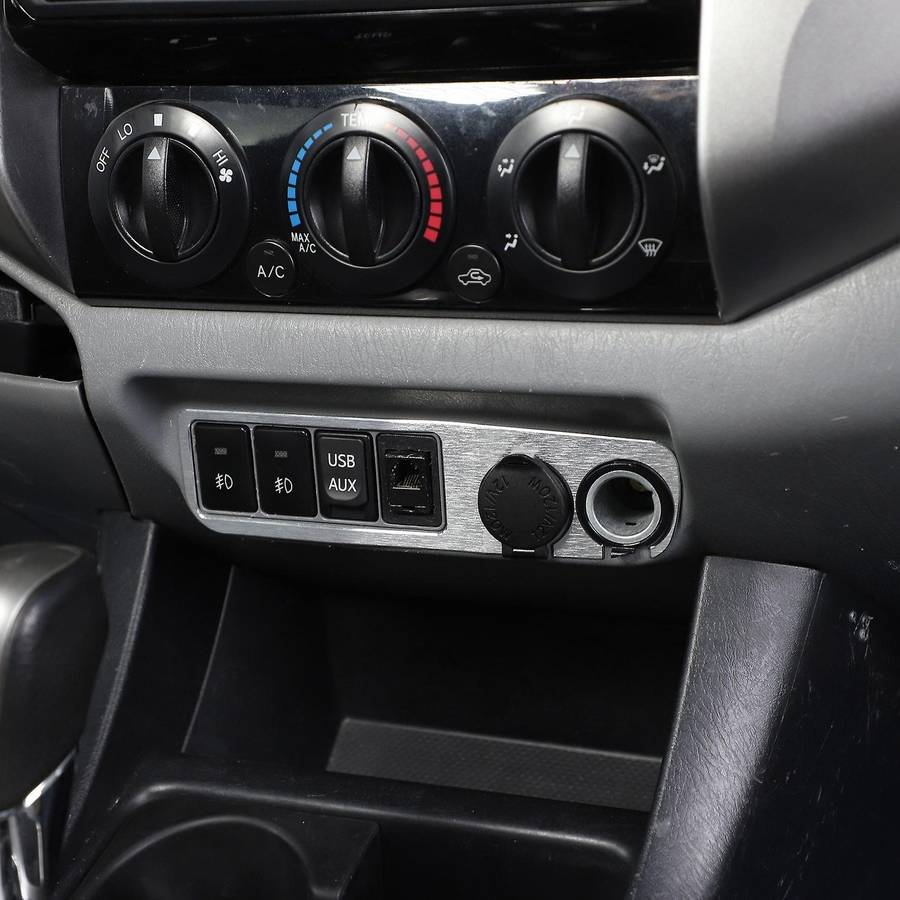 Car Central Control Power Socket Interior Accessories Silver