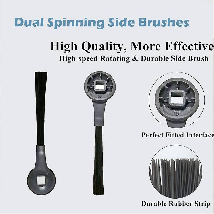 6 Pack Side Brushes Compatible for Shark Iq Rv1001ae Rv101 Robot